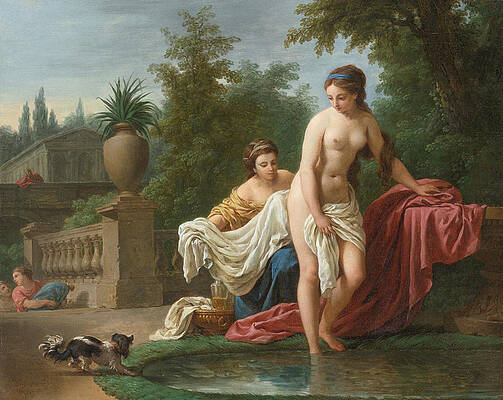 David and Bathseba Print by Louis-Jean-Francois Lagrenee