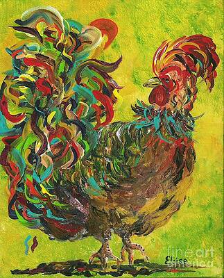 Rooster Feathers Mixed Media by Chary Castro-Marin - Pixels
