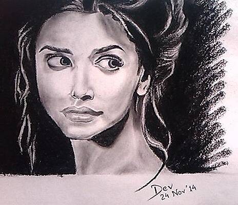 Pencil Sketch of Mahima Chaudhary a Bollywood Star. — Steemit