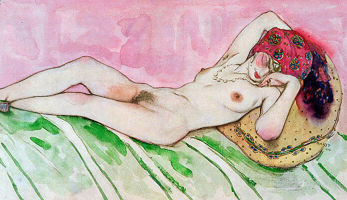 Wall Art - Drawing - Design For The Red Sultana by Leon Bakst Wall Art - Drawing - Design For The Red Sultana by Leon Bakst