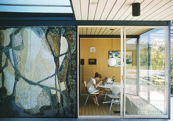 Wall Art - Photograph - Detail of Case Study House Number 18 with Florette Fields by The Harrington Collection