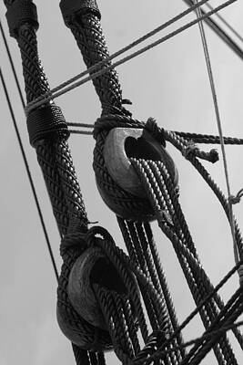 Detail of the rigging - monochrome by Ulrich Kunst And Bettina Scheidulin Detail of the rigging - monochrome by Ulrich Kunst And Bettina Scheidulin