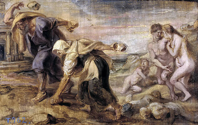 Deucalion And Pyrrha Print by Peter Paul Rubens