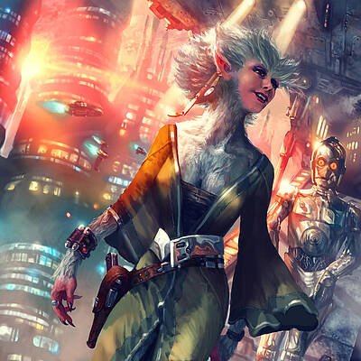 Wall Art - Digital Art - Devaronian Female by Ryan Barger