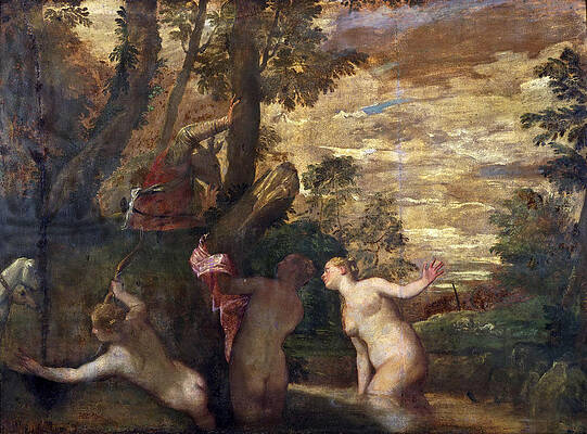 Diana and Actaeon Print by Paolo Veronese