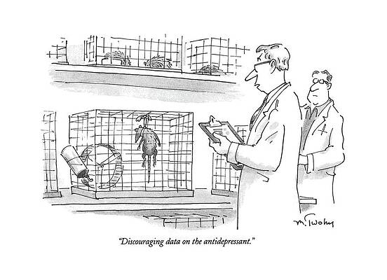 Discouraging Data On The Antidepressant Print by Mike Twohy