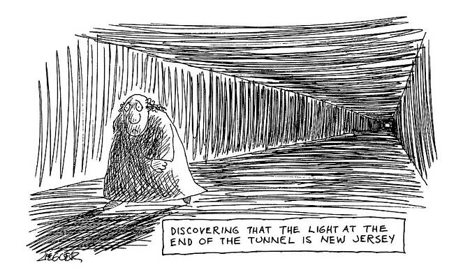 Wall Art - Drawing - Discovering That The Light At The End by Jack Ziegler