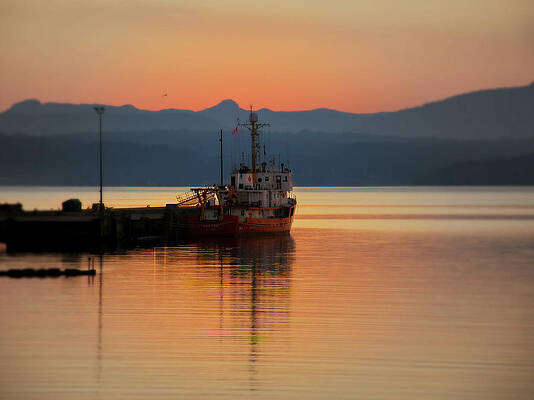 Wall Art - Photograph - Docked At Dusk by Micki Findlay
