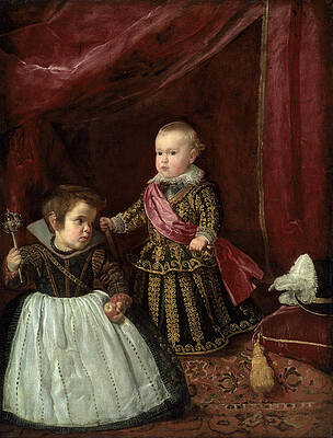 Don Baltasar Carlos with a Dwarf Print by Diego Velazquez