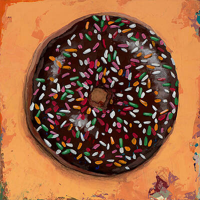 Wall Art - Painting - Donut #2 by David Palmer