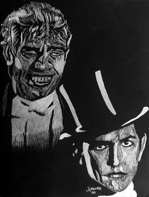 Wall Art - Drawing - Dr Jekyll And Mr Hyde by Jeremy Moore