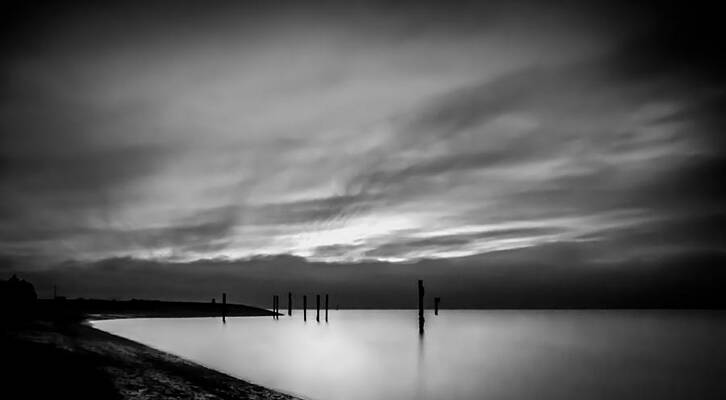 Dramatic Sunset in Black and White by Eva Kondzialkiewicz Dramatic Sunset in Black and White by Eva Kondzialkiewicz