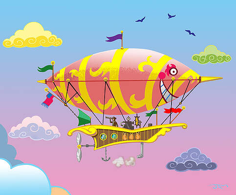 Air Balloon Mixed Media by Runa Anastasiya Rudaya - Fine Art America