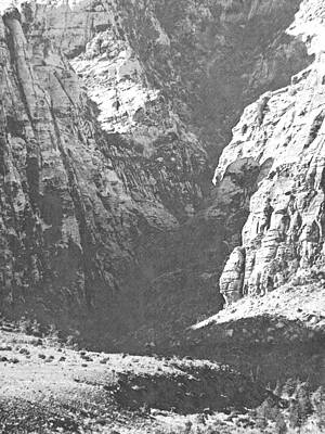 Wall Art - Photograph - Dry Desert Waterfall Pencil Rendering by Frank Wilson
