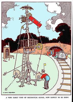 Wall Art - Photograph - Early Mechanical Signal By W. Heath Robinson by Science Photo Library