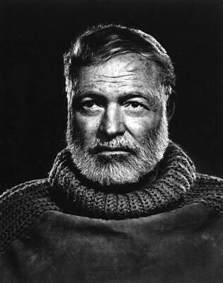 Wall Art - Photograph - Earnest Hemingway Close Up by Retro Images Archive