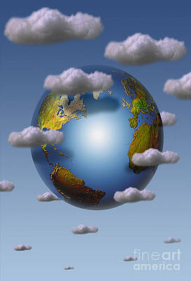 Wall Art - Photograph - Earth And Clouds by Mike Agliolo