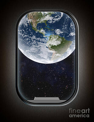 Wall Art - Photograph - Earth From Plane Window by Mike Agliolo