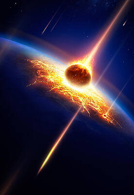Wall Art - Photograph - Earth in a  meteor shower by Johan Swanepoel