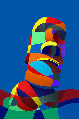 Easter Island Blue by Randall Henrie Easter Island Blue by Randall Henrie