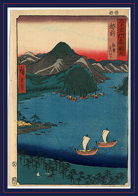 Wall Art - Drawing - Echizen, Ando 1853., 1 Print  Woodcut by Utagawa Hiroshige Also And? Hiroshige (1797-1858), Japanese