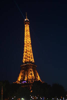 Eiffel Tower at Night by Sue Lorenz