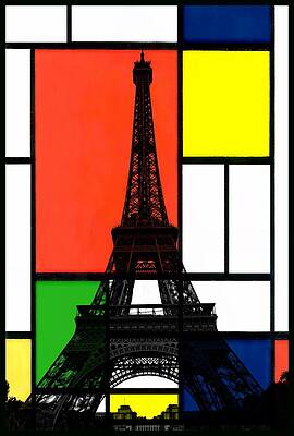 Eiffel Tower in a Mondrian Setting by Mike Marsden Eiffel Tower in a Mondrian Setting by Mike Marsden