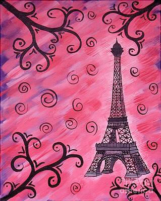 Eiffel Tower in Pink by Vicki Maheu Eiffel Tower in Pink by Vicki Maheu