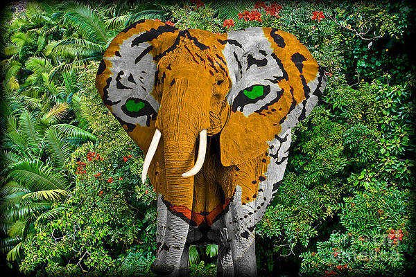 Elephant Tiger Abstract by Gary Keesler Elephant Tiger Abstract by Gary Keesler
