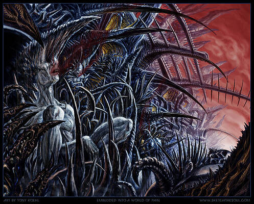 Wall Art - Mixed Media - Embedded Into A World Of Pain by Tony Koehl