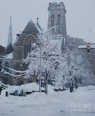 Emmanuel Church, Mount Vernon, Baltimore During The Big Blizzard by Marcus Dagan Emmanuel Church, Mount Vernon, Baltimore During The Big Blizzard by Marcus Dagan