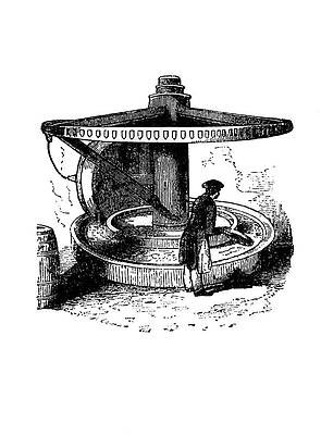 Wall Art - Photograph - Engraving Of Flint Grinding During Pottery Making by Science Photo Library