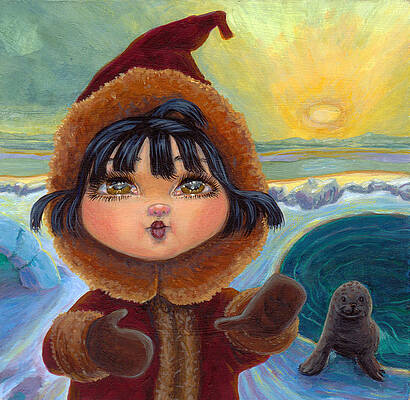 Eskimo Girl in Low Light by Jacquelin L Vanderwood Westerman Eskimo Girl in Low Light by Jacquelin L Vanderwood Westerman