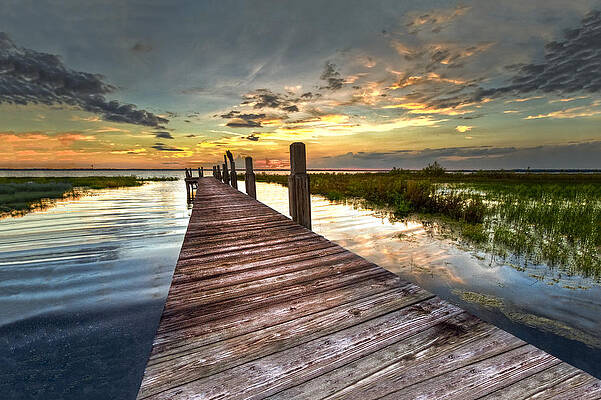 Wall Art - Photograph - Evening Dock by Debra and Dave Vanderlaan