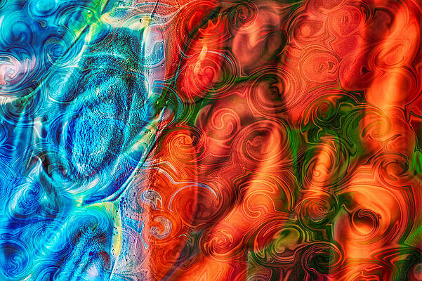 Wall Art featuring the painting Faces In A Rainbow by Omaste Witkowski