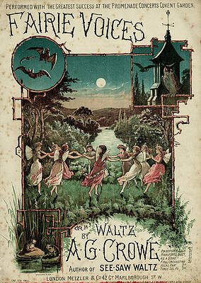 Wall Art - Drawing - Fairies Dance By The Light Of  The Full by Mary Evans Picture Library