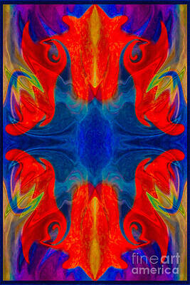 Wall Art featuring the painting Faith And Love Abstract Pattered Artwork by Omaste Witkowski