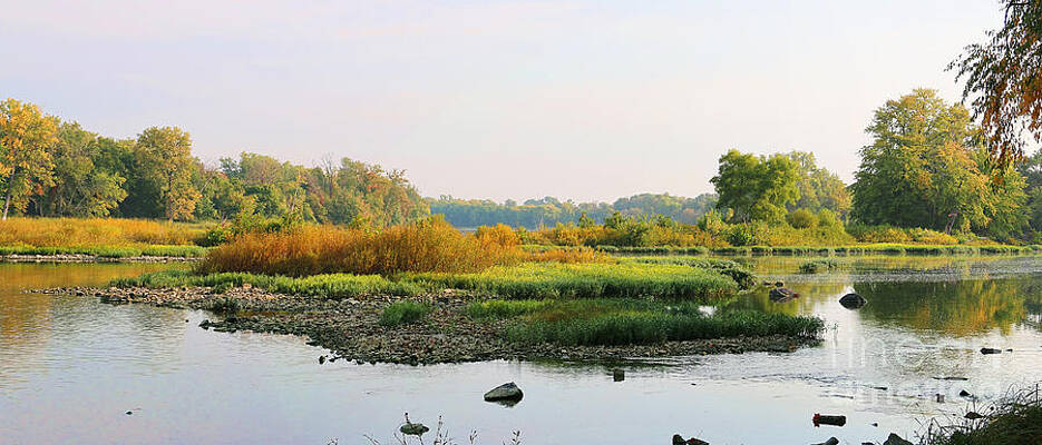 Wall Art - Photograph - Fall Color on the Maumee River at Otsego Park by Jack Schultz