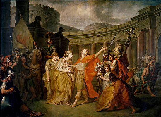 Farewell Of Hector And Andromache Print by Anton Losenko