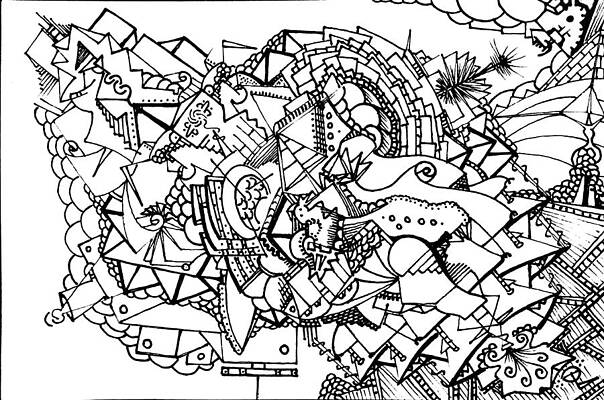 Wall Art - Drawing - Fault by Daniel Rustad