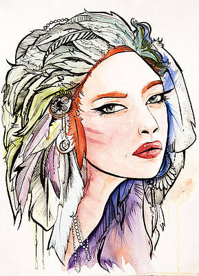 Feather Head by Morgane Xenos