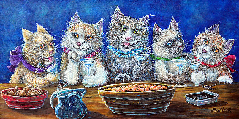 Felines After Five by Gail Butler Felines After Five by Gail Butler