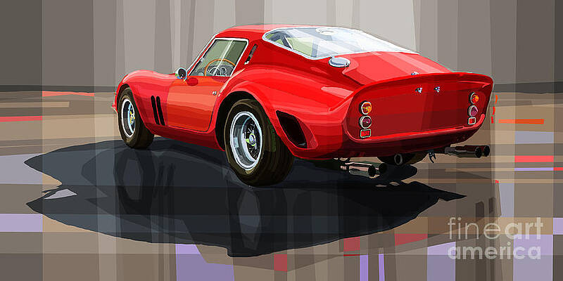 VMA-L-6455 Ferrari 250 GTO Vintage Metal Art Automotive Retro Tin Sign