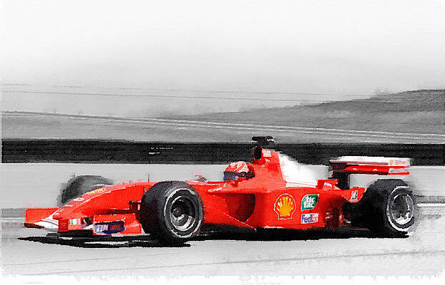 Gemälde Massa  Art Formel 1 Ferrari F1 Bild Leinwand Wandbild Bilder Dig 