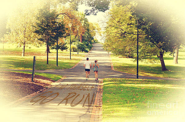 Wall Art - Photograph - Find Yourself Go Run at Fitzroy Gardens in Melbourne Australia by Beverly Claire Kaiya