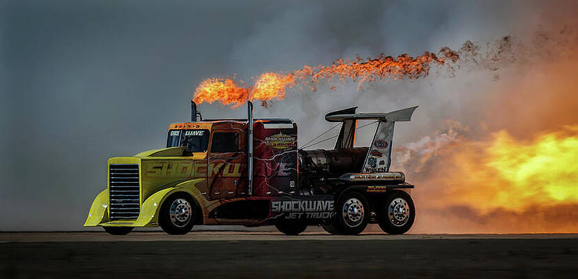 Jet-Powered Shockwave Racing Truck Print