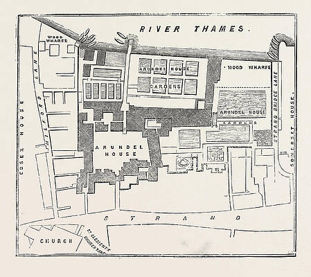 Wall Art - Drawing - Fire In The Strand Site Of Arundel House Ground-plot by English School