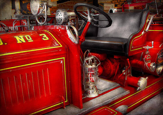 Wall Art - Photograph - Fireman - Fire Engine No 3 by Mike Savad