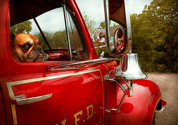 Wall Art - Photograph - Fireman - Mack  by Mike Savad