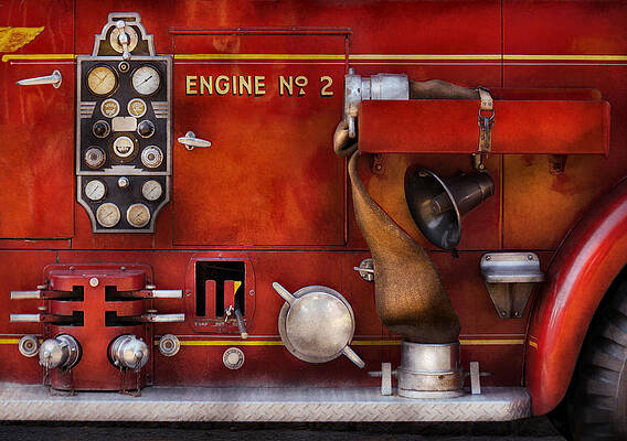 Wall Art - Photograph - Fireman - Old Fashioned Controls by Mike Savad